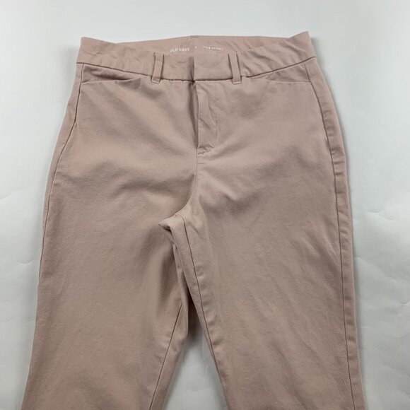 Old Navy Pink Bamboo Stretch Canvas High Rise Skinny Pixie Pant 4 - Picture 2 of 7
